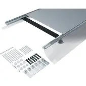 Hager BKF600105 Bodenkanal estrichbündig mit Folie Stahlblech BKF 600x(105-150)mm - 2 Meter