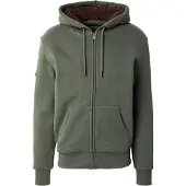 Superdry für Herren. M2014502A Borg Gefüttertes Sweatshirt grün (XXL), Lässig, Baumwolle