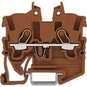 Wago 2050-1201/000-014 2-Leiter-Mini-Durchgangsklemme,mit Betätigungsöffnung,1 mm2,braun 20501201000014 - 100 Stück
