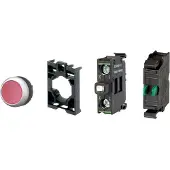 Eaton 132605 Leuchtdrucktaste, RMQ-Titan, flach, tastend, 1 S, rot, Sichtverpackung zum Aufhängen M22-DL-R-K10LED230-BVP