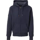 Superdry für Herren. M2014502A Borg Gefüttertes Sweatshirt navy (L), Lässig, Baumwolle, Langarm, Marine
