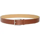Calvin Klein Ledergürtel JEANS "WARMTH BUCKLE", Herren, Gr. 85, braun (ck cognac, antique silber), Rindsleder, unifarben, Gürtel Ledergürtel, Größenverstellbar
