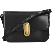 Ted Baker Leder Umhängetasche Schultertasche Kkaysa Polished Leather Crossbody Bag Black schwarz