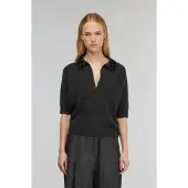 Semicouture für Damen. Y5WD27 Polo Giulia schwarz (M), Lässig, Cachemir, Langarm