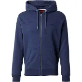 Superdry für Herren. M2014128A Essential Zip Sweatshirt navy (S), Lässig, Baumwolle, Marine
