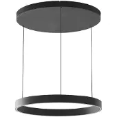LUCANDE LED-Hängeleuchte Philine, Ø 60 cm, schwarz, Eisen