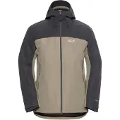 Jack Wolfskin 3-in-1-Funktionsjacke , Herren, Gr. M, beige (linen), Obermaterial: 100% Polyester, normal, Jacken 3-in-1-Funktionsjacke, mit Kapuze mit regulierbarem Elastikband, wasserdicht, winddicht