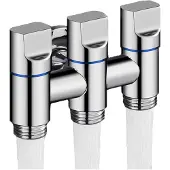 INF Dreifaches Auslassventil – galvanisierter Edelstahl Silber