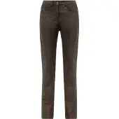 RICANO 5-Pocket-Hose "Lederhose 9809", Damen, Gr. L, Länge 34, braun, Obermaterial: 100% Ziegennappaleder GONA., schmal, Hosen 5-Pocket-Hose, Handgefertigt aus echtem Leder