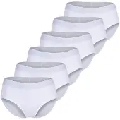 Marc O'Polo Panty "Panty 6er Pack", Damen, Gr. S, weiß, Obermaterial: 95% Baumwolle CO(Bio). 5% Elasthan EL., Unterhosen Panty