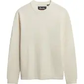 Superdry für Herren. M6110681A Pullover Textur beige (XL), Lässig, Baumwolle