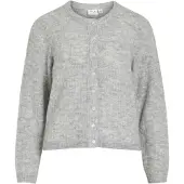 Vila Strickjacke "VILORY O-NECK L/S KNIT CARDIGAN-NOOS" Materialmix, regular fit