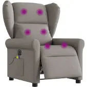 vidaXL Massagesessel Elektrisch Taupe Stoff