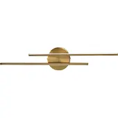 Beliani LED-Spiegel-/Bilderleuchte Gold Metall und Acryl LED-Leuchte für Badezimmerspiegel modernes minimalistisches Design