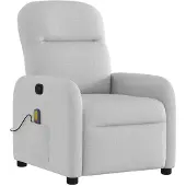 vidaXL Massagesessel Wolkengrau Stoff