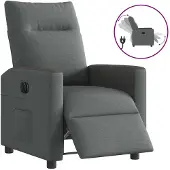 vidaXL Relaxsessel Elektrisch Dunkelgrau Stoff