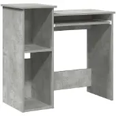 vidaXL Schreibtisch mit Regalen Betongrau 84x40x78 cm Holzwerkstoff