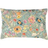 Mars & More Kissen bestickt wildblumen rittersporn lila 40x60cm