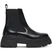 Tommy Hilfiger TH SHINY LEATHER CHELSEA Schwarz