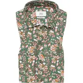 Eterna Langarmhemd "SLIM FIT", Herren, Gr. 38, Normalgrößen, orange, Twill, 59% Baumwolle, 41% Leinen, schmal, Manschette, Hemden Langarmhemd, EASY IRON (bügelleicht)