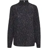 Kaffe Langarmbluse "Damen Bluse langarm KAtinna", Damen, Gr. 36, blau (dunkelblau, toffee paisley print), Obermaterial: 100% Viskose LENZING ECOVERO CV LenzEcov., Blusen Langarmbluse