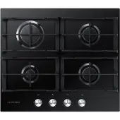 Samsung NA64H3010AK, Schwarz, Integriert, 60 cm, Gaskochfeld, Glas, 4 Zone(n)