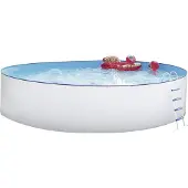 Steinbach Stahlwand Swimming Pool Set "Nuovo rund" weiß Ø 550 x 120