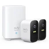 Eufy eufyCam 2C + HomeBase 2, IP-Sicherheitskamera, Innen & Außen, Kabellos, Intern, Wand, Weiß