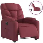 vidaXL Relaxsessel Elektrisch Weinrot Stoff
