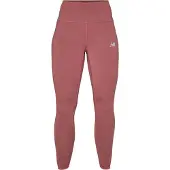 New Balance Lauftights "Sleek High Rise Legging 25", Damen, Gr. S, N-Gr, rosa (washed burgundy), Obermaterial: 71% Polyester, 29% Elasthan, Hosen Lauftights, für Laufen, mit hohem Bund