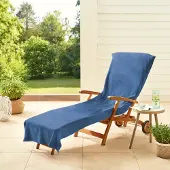 Dyckhoff Handtuch "Stuhlauflage / Liegeauflage", blau, B:70cm L:200cm, Frottier, Frottier, Handtücher, Handtuch, Schonbezug mit Einschubtasche