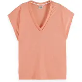 Scotch & Soda U9a00648t Kurzarm-t-shirt Mit V-ausschnitt