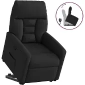 vidaXL Relaxsessel mit Aufstehhilfe Schwarz Stoff