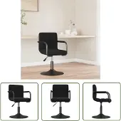 The Living Store Barhocker Schwarz Samt