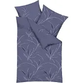 Kaeppel Mako-Satin Bettwäsche Organic 155x220 cm + 80x80 cm blau