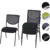 Generique Besucherstuhl T401, 42303, stapelbar, Stoff/Kunststoff, schwarz, 4 Stück