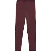 s.Oliver Leggings JUNIOR, Mädchen, Gr. 92, N-Gr, burgundy, Jersey, Obermaterial: 66% Polyester, 30% Baumwolle, 4% Elasthan, unifarben, slim fit lang, Hosen Leggings, mit Stretch