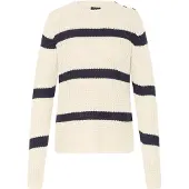 Oxmo Strickfleece-Pullover "Strickpullover OXKanna", Damen, Gr. XL, blau (night sky mix), Obermaterial: 60% Baumwolle CO. 40% Polyacryl PAN., Pullover Strickfleece-Pullover