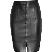 Bugatti Bleistiftrock "Lederrock", Damen, Gr. 36, schwarz, Obermaterial: 100% Lammleder LEL., uni, regular fit, Röcke Bleistiftrock, aus hochwertigem Echtleder