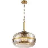 Quintiesse Hängeleuchte NOTTINGHAM, messing antik, Ø 51 cm, Glas/Metall
