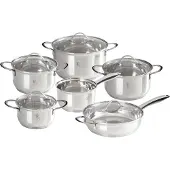 Berlinger Haus 12-teiliges Kochtopfset Edelstahl Silber