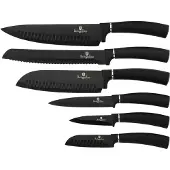 Berlinger Haus Royal Black Collection 6-teiliges Messerset mit antibakterieller Beschichtung