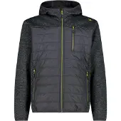 CMP MAN Fleece Jacket Hybrid FIX Hood antracite mel. (U817) 56