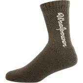 Woolpower - Sport Socks 400 Logo - Wandersocken Gr 45-48 braun