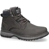 Dockers by Gerli Winterboots BY GERLI, Herren, Gr. 42, Warmfutter, grau (dunkelgrau), Lederimitat, Schuhe Winterboots, Schnürboots mit Warmfutter