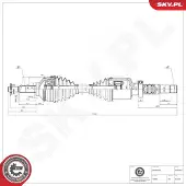ESEN SKV 40SKV052 Antriebswelle Vorne Rechts für FORD Transit Mk6 Kasten (V347, V348, FA) Transit Mk6 Bus (V347, V348, FD, FB, FS, FZ, FC)