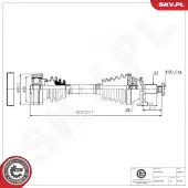 ESEN SKV 40SKV437 Antriebswelle Vorne Rechts für VW POLO (9N) Fox Schrägheck (5Z1, 5Z3, 5Z4) für SKODA Fabia II Schrägheck (542) Fabia II Combi (545)