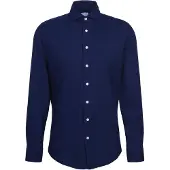 Seidensticker Businesshemd , Herren, Gr. S (38), normale Ärmellängen, blau (dunkelblau), 100% Baumwolle, Strukturmuster, slim fit, 2-Knopf-Manschette, Hemden Businesshemd, Slim 1/1 Kentkragen Struktur