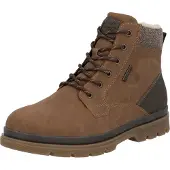 Rieker Winterstiefelette , Herren, Gr. 46, Warmfutter, braun, dunkelbraun, Lederimitat, Textil, Basic, Schuhe Winterstiefelette, Winterboots, Schnürboots mit Innenreißverschluss und RiekerTex