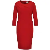 MADELEINE Jerseykleid "Etuikleid Schmales Jersey-Kleid mit Rundhals" mit Zierbiesen